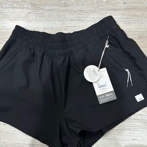 Vuori Black Athletic Shorts Lightweight Elastic Waist